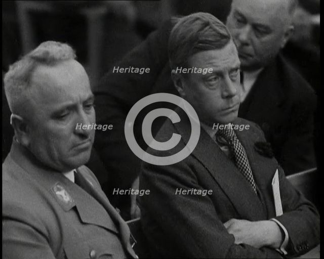 Edward, His Royal Highness the Duke of Windsor Watching an  Orchestra, 1937. Creator: British Pathe Ltd.