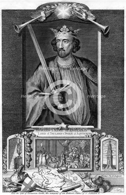 Edward I of England, (18th century). Artist: George Vertue