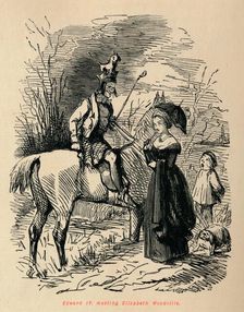 Edward IV, meeting Elizabeth Woodville c1860, (c1860). Creator: John Leech