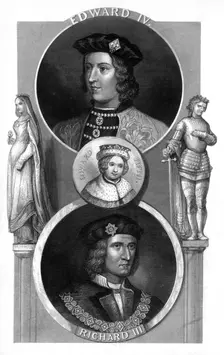 Edward IV, Edward V and Richard III of England, (19th century).Artist: Thomas Abiel Prior