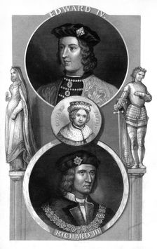 Edward IV, Edward V and Richard III of England, (19th century).Artist: Thomas Abiel Prior