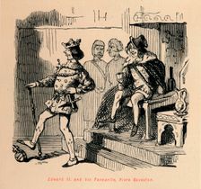 Edward II. and his Favourite, Piers Gaveston c1860, (c1860). Artist: John Leech