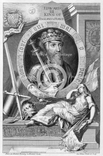 Edward III, 14th century King of England, (18th century). Artist: George Vertue