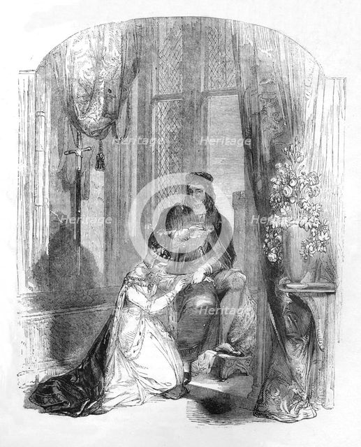 'Edward III. and the Countess of Salisbury', 1845. Artist: Unknown.