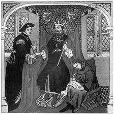 Edward III and the Earl of Flanders, 14th century, (1910)