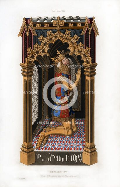 Edward III, c1355, (1843).Artist: Henry Shaw