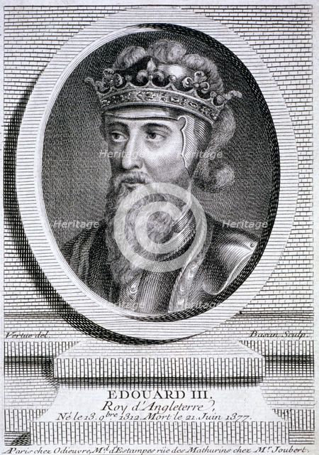 Edward III, King of England, c1347, (c1750). Artist: Pierre François Basan   