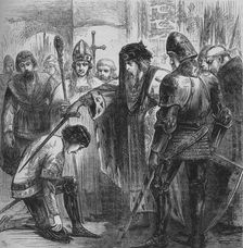 Edward III. Knighting the Black Prince 1384, (c1880)