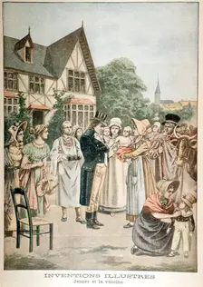 Edward Jenner (1749-1823) English physician, vaccinating child with Cowpox serum, 1901