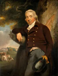 Edward Jenner, with a view of Berkeley, Glos, between 1769 and 1812. Creator: John Raphael Smith