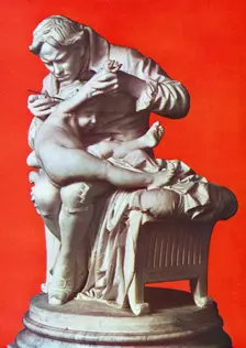 Edward Jenner, English physician, vaccinating his son, c1796 (c1900). Creator: Giulio Monteverde
