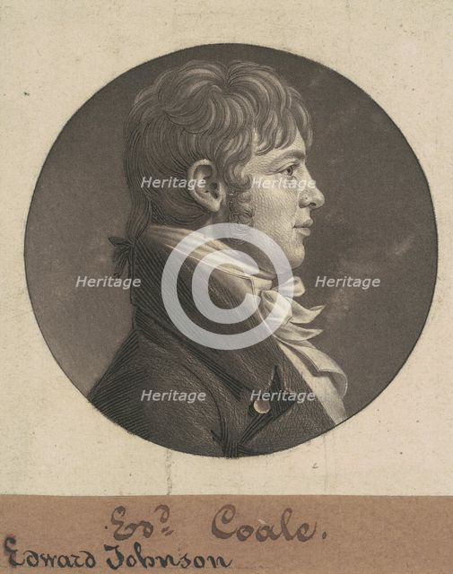 Edward Johnson Coale, 1804. Creator: Charles Balthazar Julien Févret de Saint-Mémin.