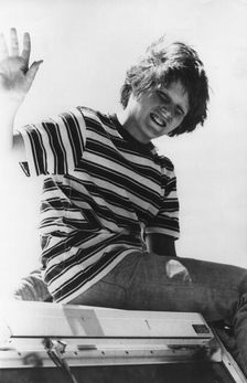 Edward Kennedy Jr (b1961) setting off on a trip on the river Shannon, Ireland, c1970s. Creator: Unknown