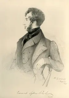 Edward Lytton Bulwer 1837. Creator: Richard James Lane