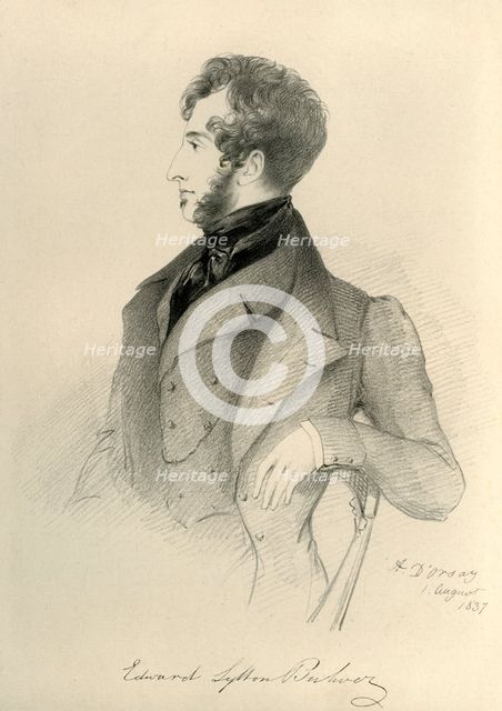 'Edward Lytton Bulwer', 1837. Creator: Richard James Lane.