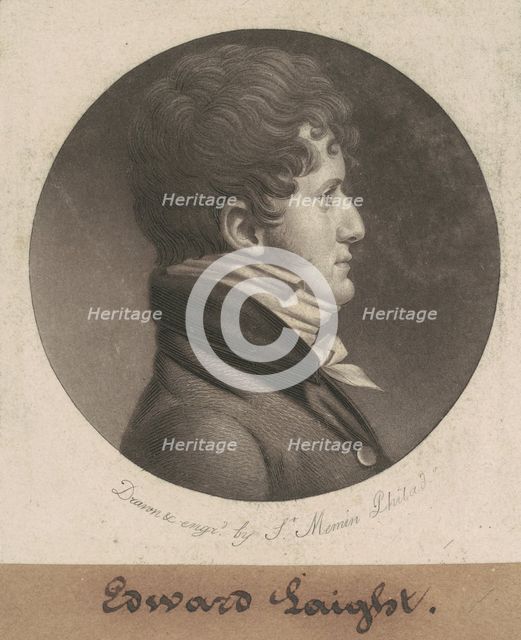 Edward Laight, 1807. Creator: Charles Balthazar Julien Févret de Saint-Mémin.