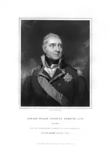 Edward Pellew, 1st Viscount Exmouth, British naval officer, (1834).Artist: H Robinson