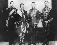 Edward, Prince of Wales with his brothers, 1933