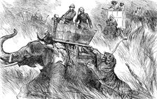 Edward, Prince of Wales, hunting tiger during his state visit to India in 1876