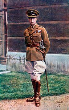 Edward, Prince of Wales, in army uniform, early 20th century. Creator: Raphael Tuck & Sons