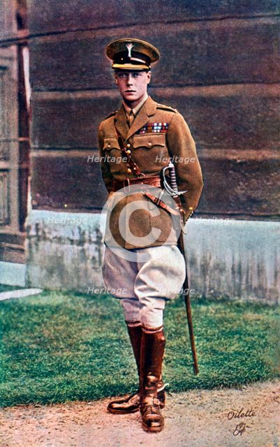 Edward, Prince of Wales, in army uniform, early 20th century.  Creator: Raphael Tuck & Sons.