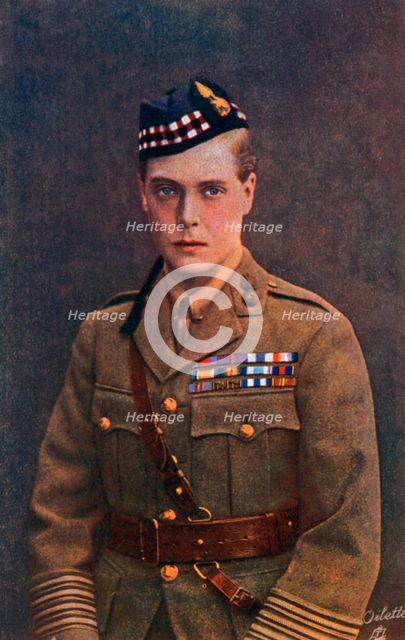 Edward, Prince of Wales, in army uniform, early 20th century.  Creator: Raphael Tuck & Sons.