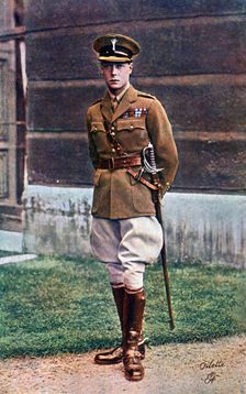 Edward, Prince of Wales, in army uniform, early 20th century. Creator: Raphael Tuck & Sons