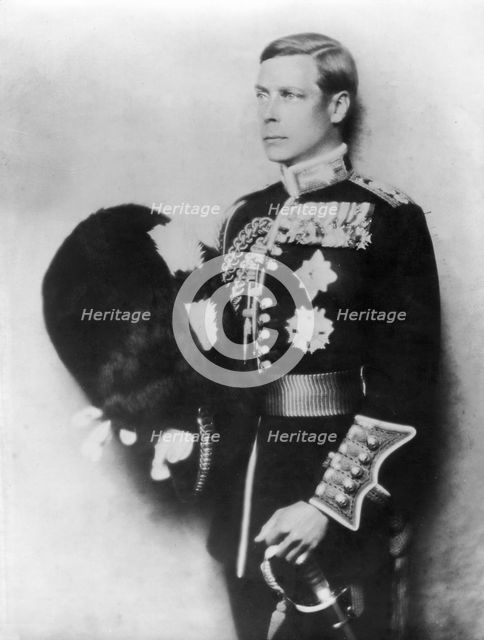 Edward, Prince of Wales, in military uniform. Creator: Unknown.