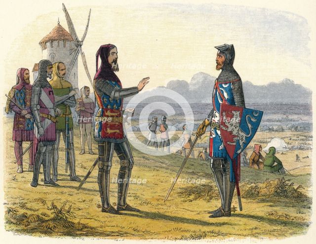 'Edward refuses succour to his son at Crecy', 1346 (1864). Creator: James William Edmund Doyle.