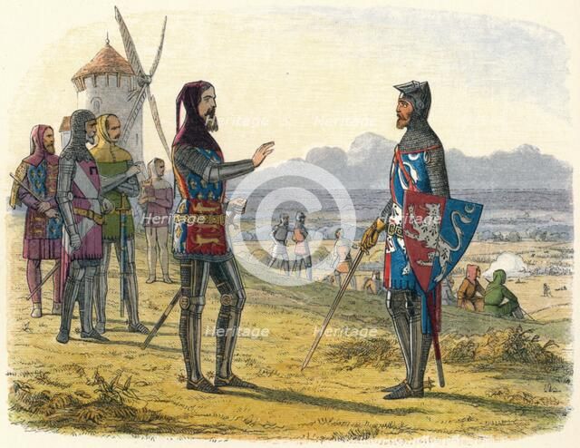 'Edward refuses succour to his son at Crecy', 1346 (1864). Creator: James William Edmund Doyle.