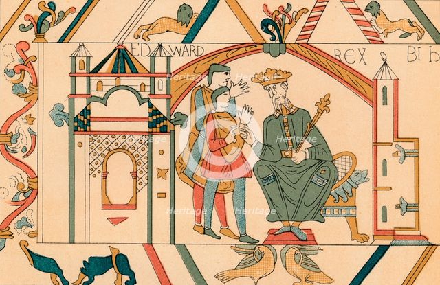 'Edward's instructions to Harold', (19th century?). Creator: Unknown.