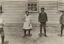 Edward St. Germain and his sister Delia, mill workers, Phoenix, Rhode Island, April 1909, 3379. Creator: Lewis Wickes Hine