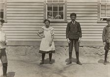 Edward St. Germain and his sister Delia, mill workers, Phoenix, Rhode Island, April 1909, 3379. Creator: Lewis Wickes Hine
