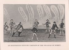 Edward Sackville (1591-1652), 4th Duke of Dorset, playing cricket, 18th century (1912)