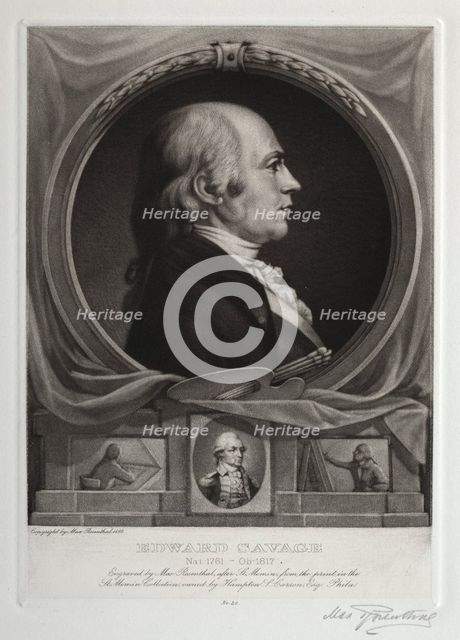 Edward Savage, 1899. Creator: Max Rosenthal (American, 1833-1918).