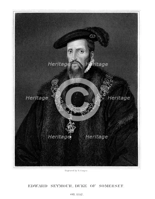 Edward Seymour, 1st Duke of Somerset, Lord Protector of England, (1823).Artist: R Cooper