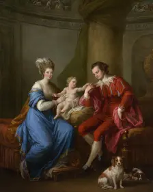 Edward Smith Stanley (1752-1834), Twelfth Earl of Derby, with His First Wife and Their Son, c1776. Creator: Angelica Kauffman