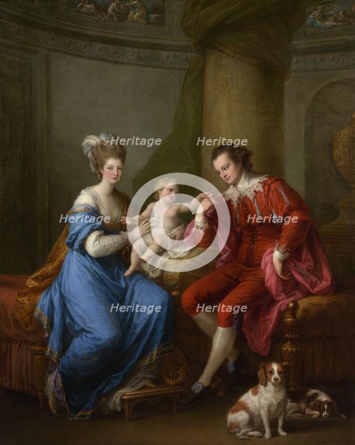 Edward Smith Stanley (1752-1834), Twelfth Earl of Derby, with His First Wife and Their Son, c1776. Creator: Angelica Kauffman.