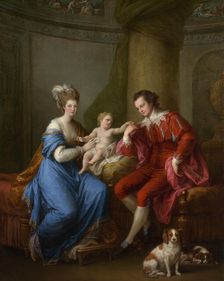 Edward Smith Stanley (1752-1834), Twelfth Earl of Derby, with His First Wife and Their Son, c1776. Creator: Angelica Kauffman