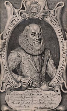 Edward Somerset, 4th Earl of Worcester, English courtier, c1618 (1894). Artist: Simon de Passe