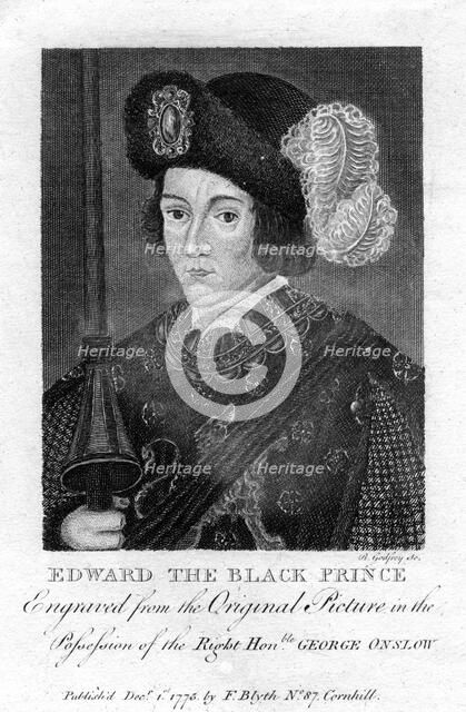 Edward, the Black Prince, (1775).Artist: Richard Godfrey