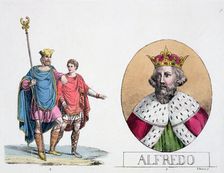 Edward the Confessor and Alfred the Great, English kings, 19th century