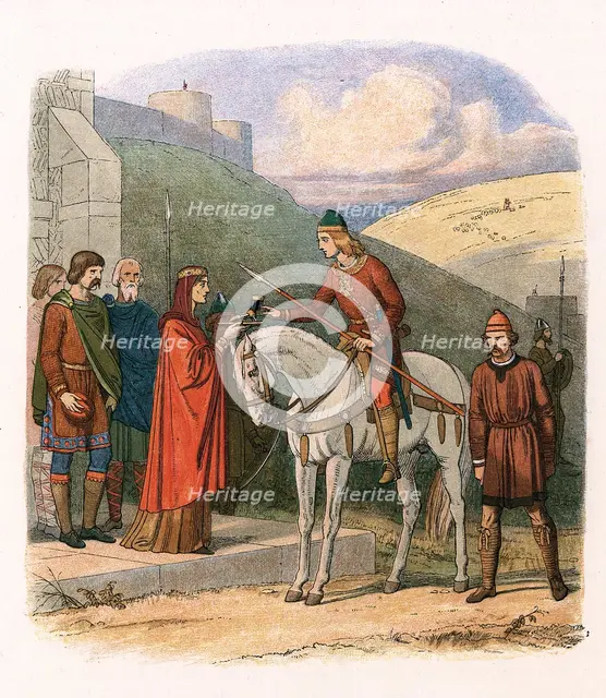 Edward the Martyr, 10th century English king, c1860. Artist: Unknown