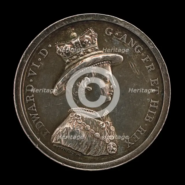 Edward VI, 1537-1553, King of England 1547 (Medal for the School of Christ's Hospital, Founded 1552) Creator: Lewis Pingo.