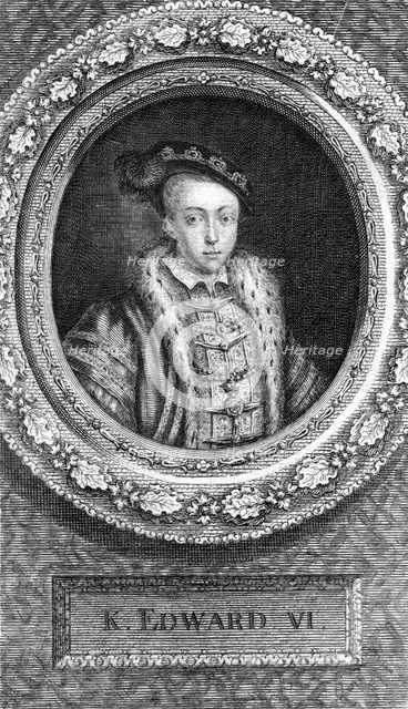 Edward VI, King of England, (18th century).Artist: George Vertue