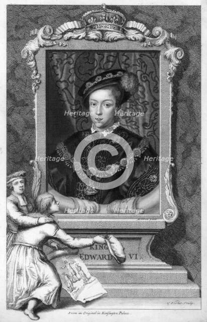 Edward VI, King of England, (18th century).Artist: George Vertue