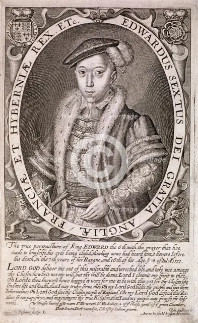 Edward VI, King of England, c1552, (c1630). Artist: S Passaeus