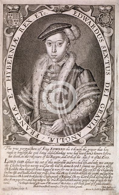 Edward VI, King of England, c1552, (c1630). Artist: S Passaeus