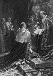 Edward VII taking the oath, 1902