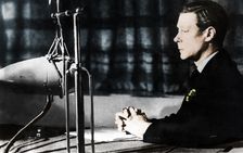 Edward VIII giving his abdication broadcast to the nation and the Empire, 11th December 1936